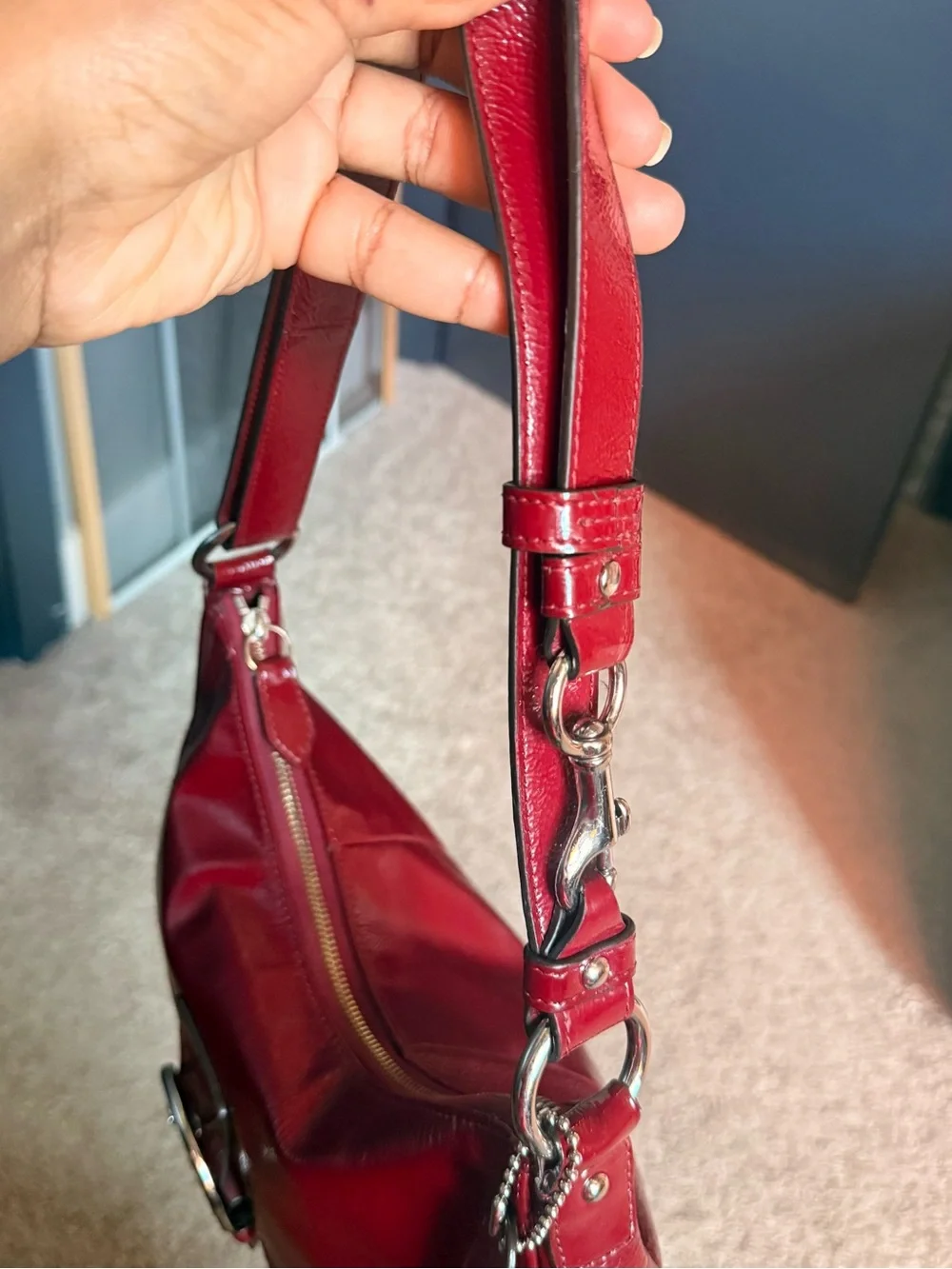 Coach Soho Red Patent Leather Bag